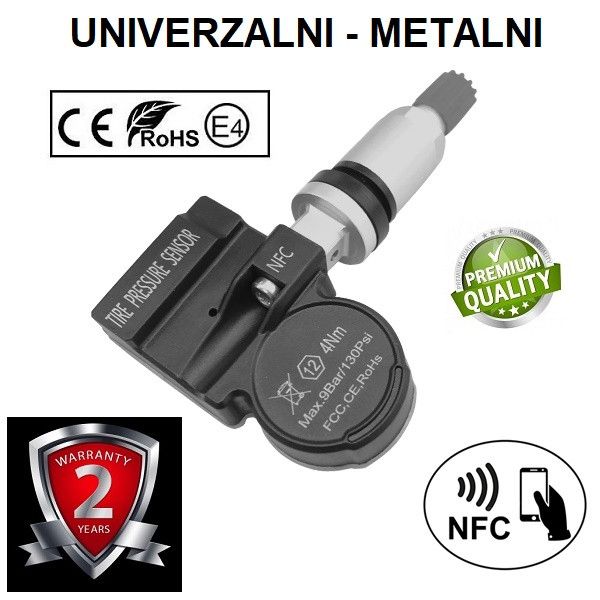 UNIVERZALNI TPMS SENZOR ZA MERENJE PRITISKA U GUMAMA - METALNI S10 Beograd Zemun